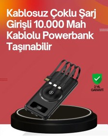 Resim 22.5w Hızlı + 15w Kablosuz Şarj - Akıllı Powerbank İle Her An Enerji Çok Renkli 