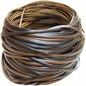 Resim 1 adet 9mm x 10m Kahve Kahverengi Plastik Hasır Halat - 0.5mm Kalınlığında Kendin Yap Mobilya Dönüştürme Malzemesi, Ev Dekoru için El Yapımı Sanatsal Örgü, Ev Dekoru Halatı|Sanatsal Örgü Halatı|Plastik Hasır Halat, Hasır Mobilya 