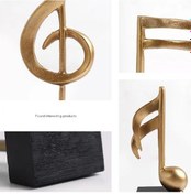 Resim 1 Adet Ev Dekor Aksesuarları Heykelcik Dekoratif Sanat Heykelciği Altın Müzik El Sanatları Oturma Odası Şarap Dolabı Masa Süsleri 14x8.5cm 