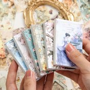 Resim 100 adet VintNotebook Set, Anıların Beşiği ve Çiçek Temaları, Scrapbook ve Günlük Malzemeleri (100adet/2adet) 