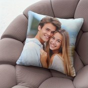 Resim 1pc Özel Çift Fotoğraf Yastığı - Tek Taraflı Baskı, Çağdaş Stil, El Yıkama, Fermuar Kapatma, Dokuma Polyester, Farklı Oda Tipleri için Benzersiz Ev Dekoru, Cadılar Bayramı ve Noel Hediyeleri için İdeal 