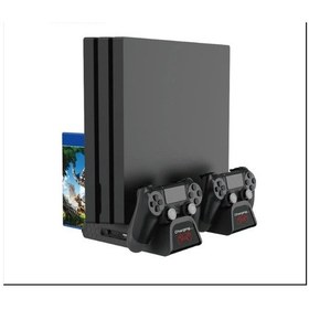 Resim Ps4 Fanlı Şarj Standı - Soğutma Ve Oyun Diski Düzeni Slim/pro Uyumlu 