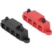 Resim Gajeena 2 Adet Otomobil Ve Gemi İçin 4 Terminal M8 Vida Dc 48v 250a Elektrik Dağıtım Bloku - Tel Toplama Ve Güvenli Kablolama 