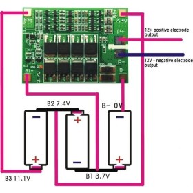 Resim Hype Store 3s 40A Bms 12.6V 18650 Lityum Pil Şarj Koruma Modülü 