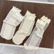 Resim Kadınlar için mükemmel bir bahar ve yazlık, JK Stil ve Y2K Estetiği olan, ultra ince ve nefes alabilen bu dikişli çoraplar, boyut 1 veya 3'de mevcuttur. Makinede yıkanabilirler. 