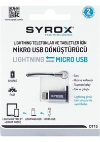 Resim Syrox Micro Usb Den Apple Uyumlu iPhone Lightning Ye Dönüştürücü Dt15 N11.37973 