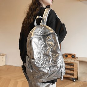 Resim Hafif Polyester Günlük Sırt Çantası - Ayarlanabilir Omuz Askılı, Elde Yıkanabilir, Fermuarlı Kapanışlı, Üniversite ve Günlük Kullanım İçin Şık Çok İşlevli Seyahat Sırt Çantası 