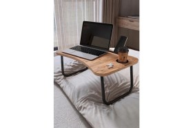 Resim Bofigo Portatif Katlanır Laptop Sehpası Tablet Telefon Tutuculu Laptop Sehpası Çam 