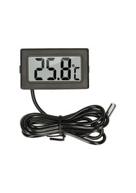Resim Lcd Balık Tankı Sıcaklık Dijital Akvaryum Termometresi Siyah 