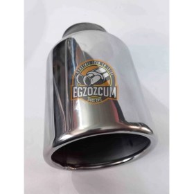 Resim 120 Mm. Tekli Krom Egzoz Çıkışı Paslanmaz Krom Sessiz Eksoz Ucu 1 Adet 
