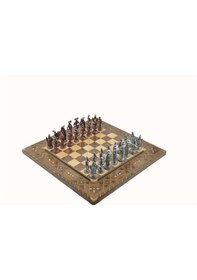 Resim Gifthome Metal Satranç Takımı - Seti battal ispanyol antik Taş dü 