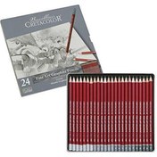 Resim Cretacolor Cleos Fine Art Dereceli Kalem Seti 24'lü Metal Kutu 16 