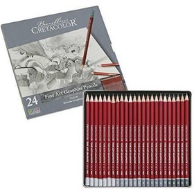 Resim Cretacolor Cleos Fine Art Dereceli Kalem Seti 24'lü Metal Kutu 16 