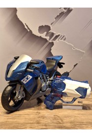 Resim molmo MOTORSİKLET+SU TABANCA SET 30 cM (MAVİ) 