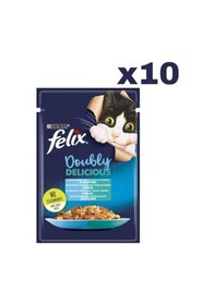 Resim Sardalyalı Ve Somonlu Kedi Yaş Mama 10 Adet 1x85gr 
