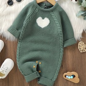 Resim DOVFANNY Bebek Kahverengi Jumpsuit Kalp Tasarımı ile - Uzun Kollu, Sonbahar / Kış Giyimi, Akrilik Malzeme, Sevimli Stil, Düzenli Kesim, Yürümek ve Oynamak için Mükemmel, Dış Mekan için Kalp Tasarımı Jumpsuit | Kalp Tasarımı Jumpsuit | Dokusu, Dış Mekan için 