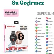 Resim BellaThec Haino Teko-5 Akıllı Saat Ultra Slim Tasarım Su Geçirmez Dokunmatik Ekranlı Akıllı Saat 