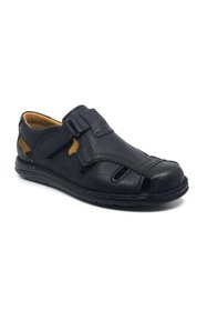 Resim Luis Figo 3240 Ortopedik Hakiki Deri Comfort Taban Erkek Sandalet Ayakkabı 