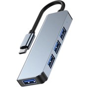 Resim Techmaster Type-c 1xusb 3.0 3xusb 2.0 Hub Otg Çoğaltıcı Adaptörü Byl-2013t 