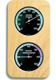 Resim Tfa Sauna Termometre Higrometre Nem Ölçer Ahşap 