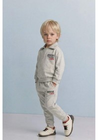 Resim Defacto Slogan Baskılı Sweatshirt Kumaşı 2'li Takım Erkek Bebek G6294A526SP 