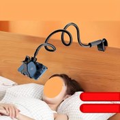 Resim Esnek Kaz Boynuzu Telefon Tutucu Evrensel 360 Derece Dönebilir Uzun Kollu Klipsli Mobil Stand, 3.5 ile 6.7 inç Cihazlar için Uygun, Araba ve Ev Kullanımı İçin El Serbest Montaj, Çift Klipsli ve Vidalı Tabanlı Plastik Malzeme 