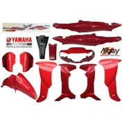 Resim Yamaha Crypton R Kaporta Seti Full Kırmızı Taiwan (Sticker Hediye 