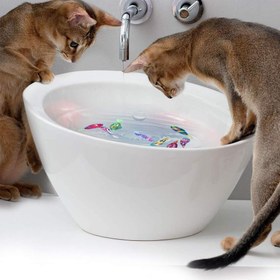 Resim Cat Interactive Electric Fish Water Toy For Indoor Play Swimming Robot Fish Toys For Cat Dog Pet Baby Swimmer Bath Robofish Toys - Spot purple / 1PC 
