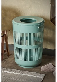 Resim İronika Solara İkili Dekoratif Kirli Çamaşır Sepeti Seti Oyuncak Sepeti 60 - 22 Litre Yeşil Yeşil 