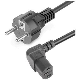 Resim Koodmax 100 Adet C13 Power Kablo - Elektrik Güç Kablosu 90 Derece Dirsek L Tip - Dik Açılı - 1.8 Mt 