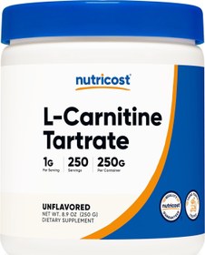 Resim Nutricost L-Carnitine Tartrate Muscle Recovery 250 Gram - 1 Gram per Serving, 250 Servings 