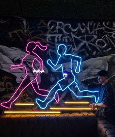 Resim Dynamic Runner Neon Işıklı Dekor - 70*50 cm / Like Photo 