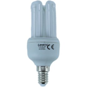 Resim Landlite 9w 2700k 220-240v 500lm Sarı Işık E14 Tasarruflu Ampul 