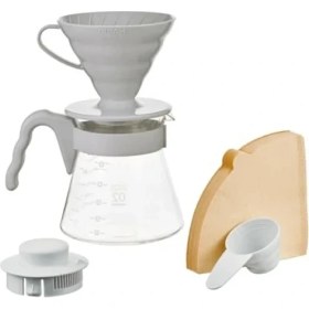 Resim V60 Kahve Demleme Seti - Açık Gri 