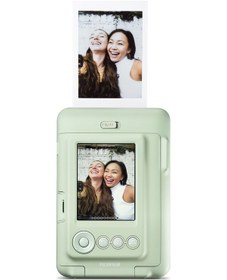 Resim Instax Mini Liplay Hybrid Matcha Green Fotoğraf Makinesi + 20'li Film Albüm + Deri Kılıf Set 