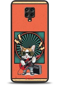 Resim Dafoni Art Xiaomi Redmi Note 9 Pro Guitarist Cat Kılıf 