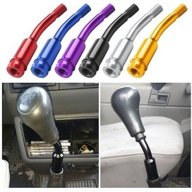 Resim Sones Volkswagen T4 1990-2003 İçin Araba Modifiye Yarış Hızlı Kavisli Vites Kolu Uzatma Çubuğu Gümüş 