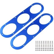 Resim Topnotch Alüminyum Alaşım Difüzör Plaka Araç Tuning Spor Hava Akış Egzoz Blue 2 Adet 