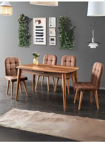 Resim Ludovica Fransız Retro Still Açılır Ceviz Yemek Masası 90x170 Ceviz 