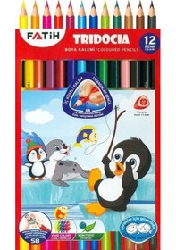 Resim Fatih 33250 Kuru Boya Tridocia Üçgen Mercanlı 12 Renk 