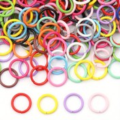 Resim 50 adet/100 adet/200 adet/Paket 10mm Renkli Şeker Renk Açık Halka Düz Halka Kapalı Halka DIY Takı Anahtarlık Giysi Çanta Kolye Aksesuarları 