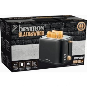 Resim Bestron Black-Wood 800W Ikili Lüks Ekmek Kızartma Makinesi 