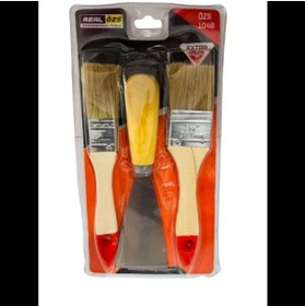 Resim Real Özs Kestirme Fırça Ve Spatula Seti 3 Parça 