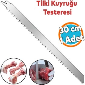 Resim Tilki Kuyruğu Kemik Kesme Testeresi Kurban Et Paslanmaz Çelik Bıçak Buz Kesme Bıçağı Ağzı Ucu 30 cm 