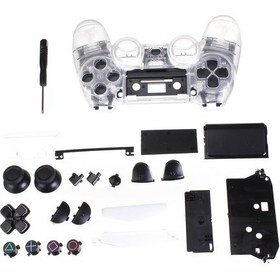 Resim Youmex Ps4 Ps5 Kumanda İçin Cam Gibi Şeffaf Plastik Dıy Kasa Seti Monte Etmeniz Gerekiyor, Sadece Kasa 