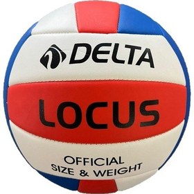 Resim Delta Locus Dikişli 5 Numara Voleybol Topu Beyaz - Kırmızı 