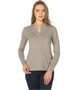 Resim Bulalgiy Kadın Vizon Cepli Puantiyeli Bluz - Bga164714 