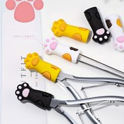 Resim 1 Adet/3 Adet Rastgele Sevimli Kedi Pençesi Tırnak Makası Koruyucu Kapak - Pati Desenli Silikon Düşmeye Karşı Korumalı, Keskin Uçlu Manikür ve Pedikür Aletleri (Kırmızı), Yumuşak Tutuş Malzemesi, Evde Manikürcüler İçin Eğlenceli Araç Tutucular 