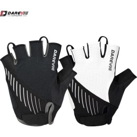 Resim Liangduo Shop Beyaz Stil L Boyutu Darevıe Bisiklet Eldiveni Mtb Yarım Parmak Tayvan Ithal Jel Yastıklı Bisiklet Eldiveni Yüksek Li Darbeye Dayanıklı Bisiklet Eldiven Nefes (Yurt Dışından) 