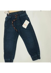 Resim Çikoby Erkek Çocuk Bel Paça Lastikli Lcralı Kot Pantolon-13480-lacivert Lacivert 